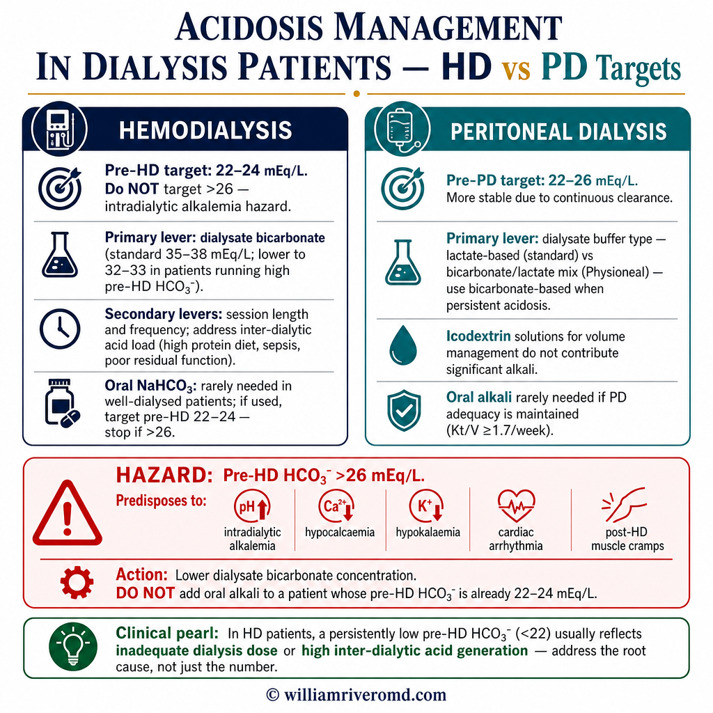 Metabolic Acidosis in Dialysis Patients — bicarbonate targets and management
