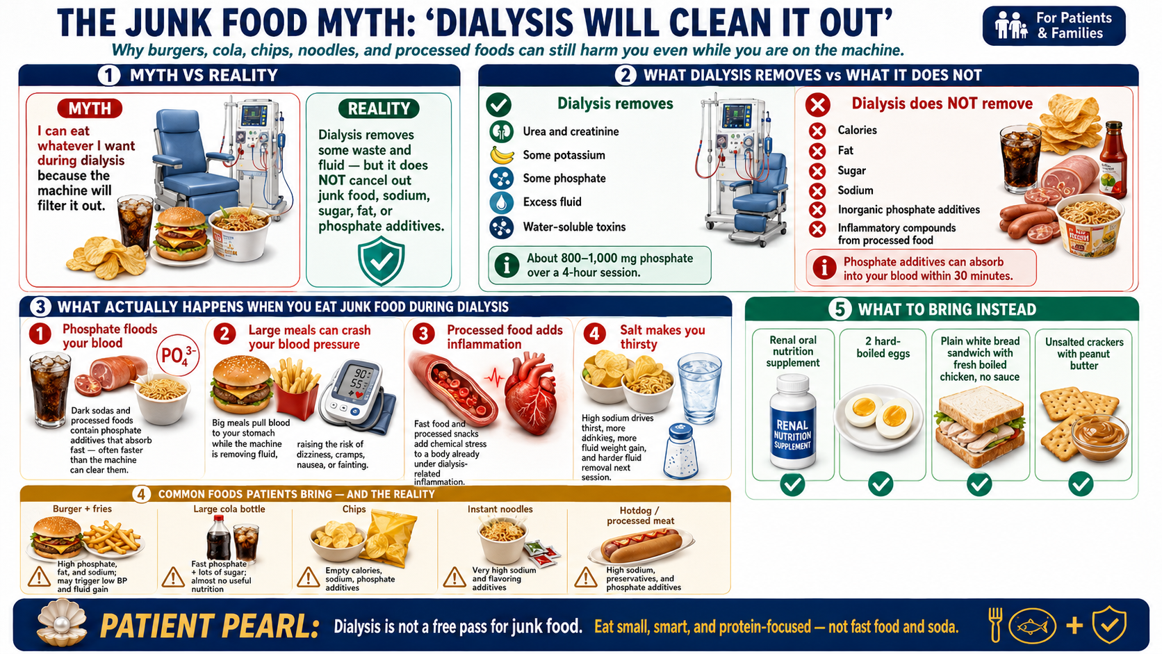 The junk food myth — what dialysis removes and what it cannot remove during hemodialysis