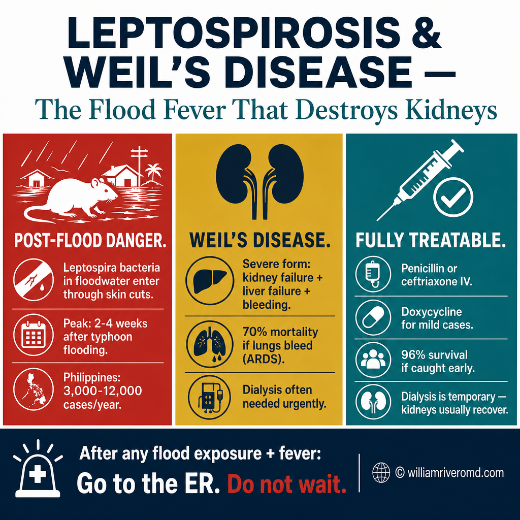 Leptospirosis and Weil's Disease — understanding flood fever, kidney failure, and emergency management in the Philippines
