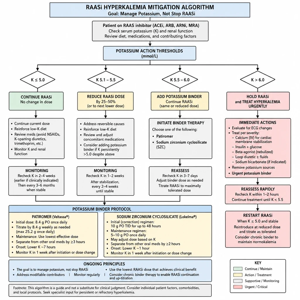 RAASi hyperkalemia mitigation algorithm
