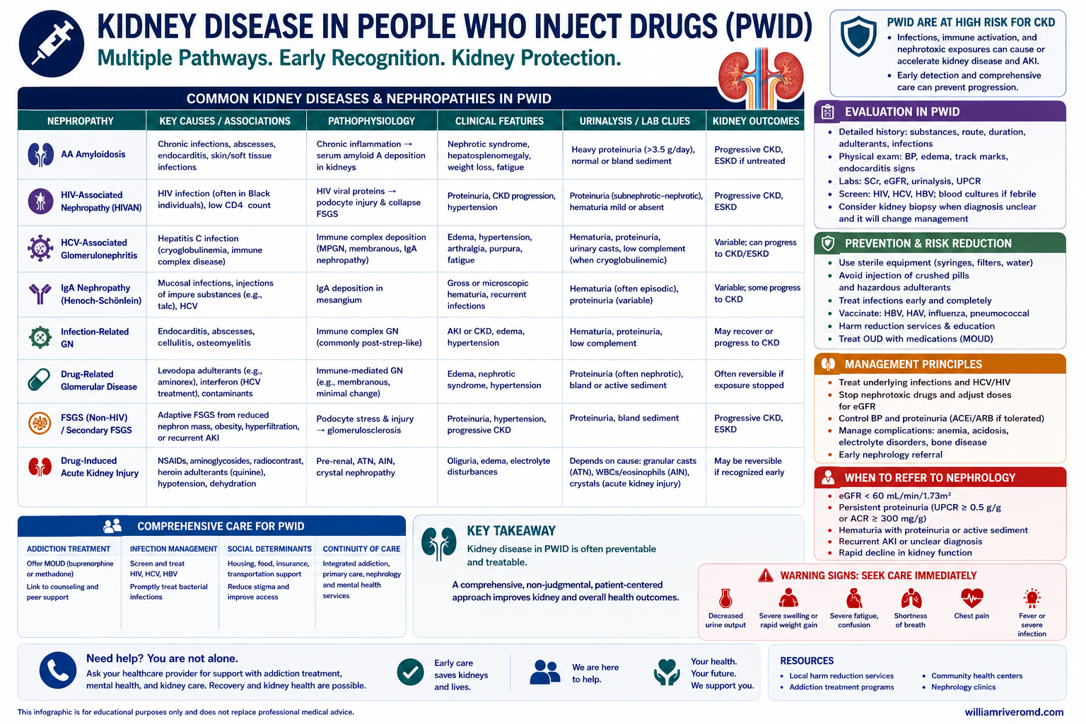 Reference matrix: infection-related nephropathies in people who inject drugs.